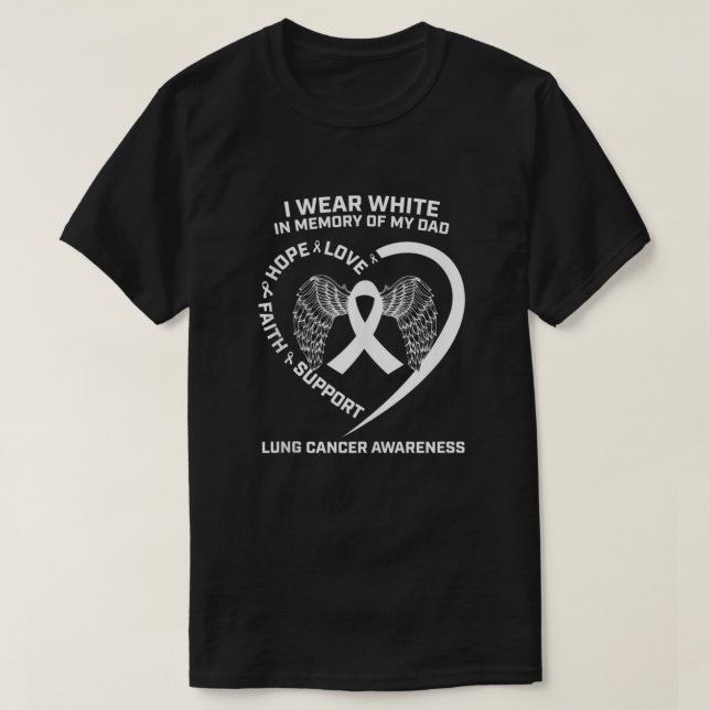 Camiseta Regalos Que Llevo Blanco En Memoria Del Cáncer De  (Diseño del anverso)