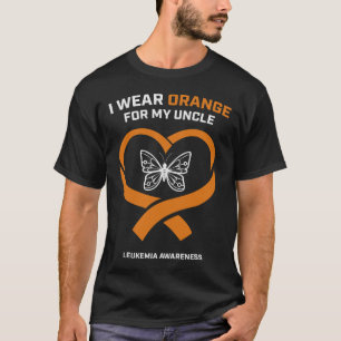 Camiseta Regalos Que Llevo Naranja Para Mi Tío Leukemia Awa