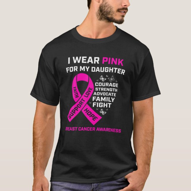 Camiseta Regalos Que Usé Rosa Para Mi Hija, Cáncer De Mama (Anverso)