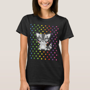 Camiseta Regalos RACCOON, Cute Raccoon Kawaii, Para Chicas,