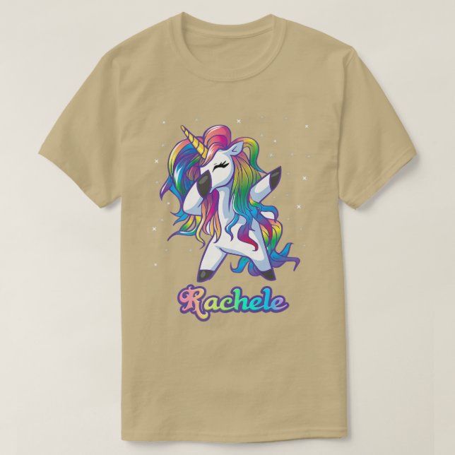 Camiseta Regalos RACHELE Unicorn Para Chicas Regalos De Cum (Diseño del anverso)
