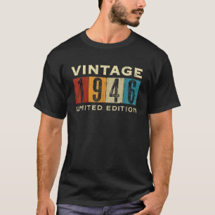 Camiseta Regalos Retro 1946 80 años de edad Vintage 80 cump