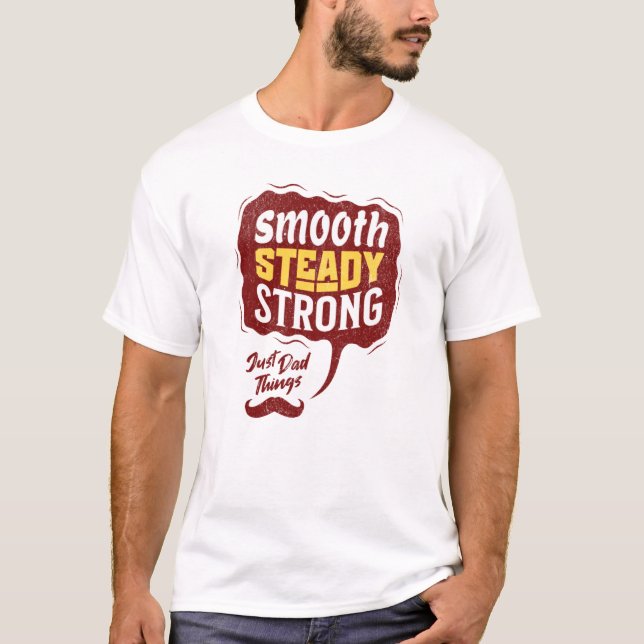 Camiseta Regalos retro del Día del Padre Smooth Strong (Anverso)