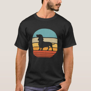 Camiseta Regalos Retro Silueta Vintage Dachshund Amante de 