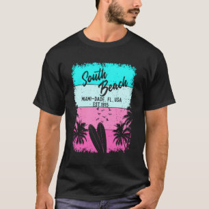 Camiseta Regalos Retro South Beach Miami Florida Fl Souveni