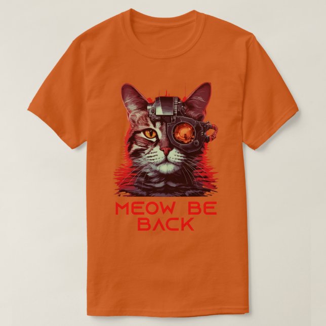 Camiseta Regalos Robot Cat de Retro 80 Regalos Pun Funny Ca (Diseño del anverso)