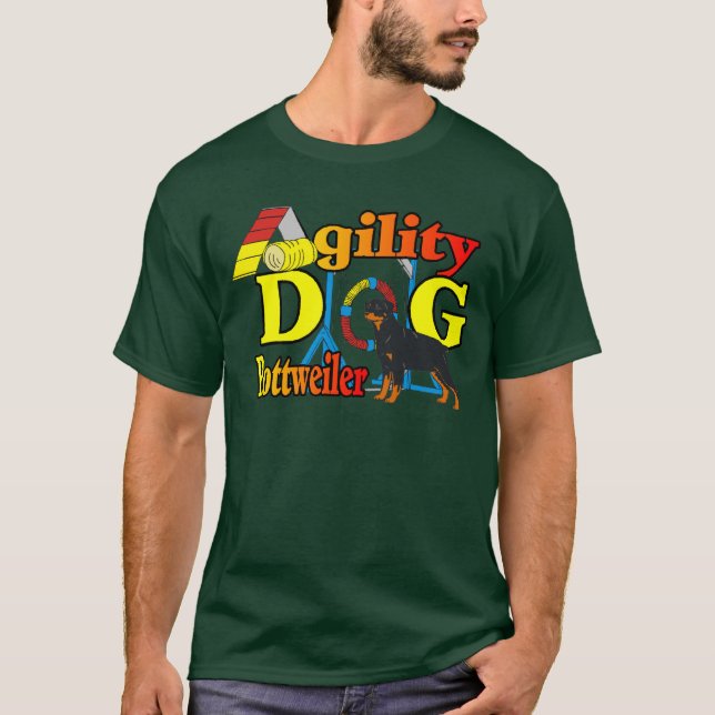 Camiseta Regalos Rottweiler Agility (Anverso)