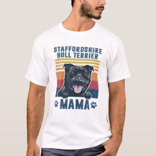 Camiseta Regalos Staffordshire Bull Terrier Mama Mother Ret