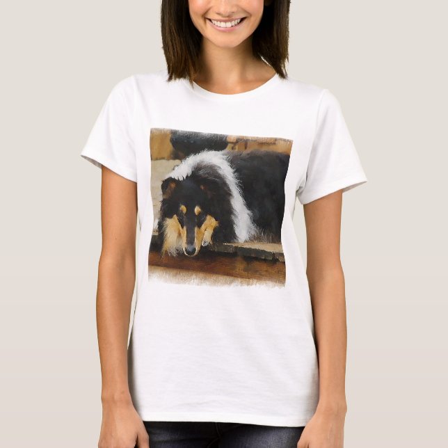 Camiseta Regalos Tri-Color Rough Collie (Anverso)