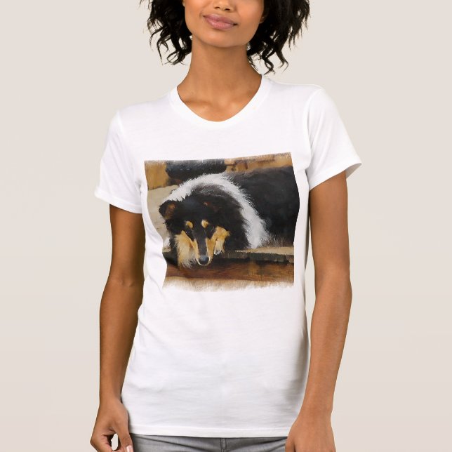 Camiseta Regalos Tri-Color Rough Collie (Anverso)