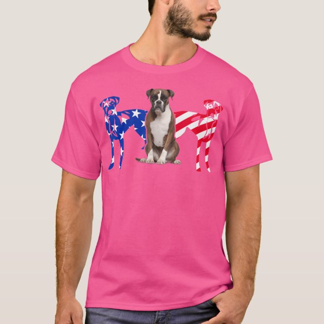 Camiseta Regalos únicos de la bandera estadounidense de box (Anverso)