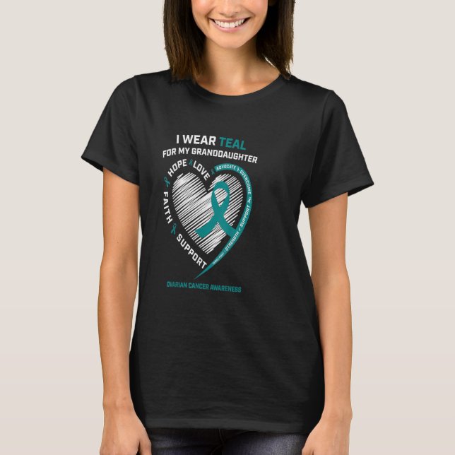 Camiseta Regalos verde azulados de sensibilización sobre el (Anverso)