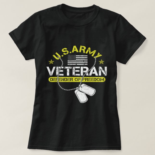 Camiseta Regalos veteranos del Ejército Orgulloso de EEUU 7 (Diseño del anverso)