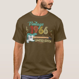 Camiseta Regalos vintage de 1966, amantes de la guitarra 56