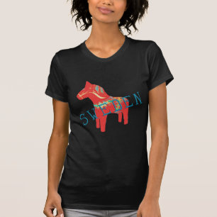 Camiseta Regalos y saludos del caballo de Dala del sueco