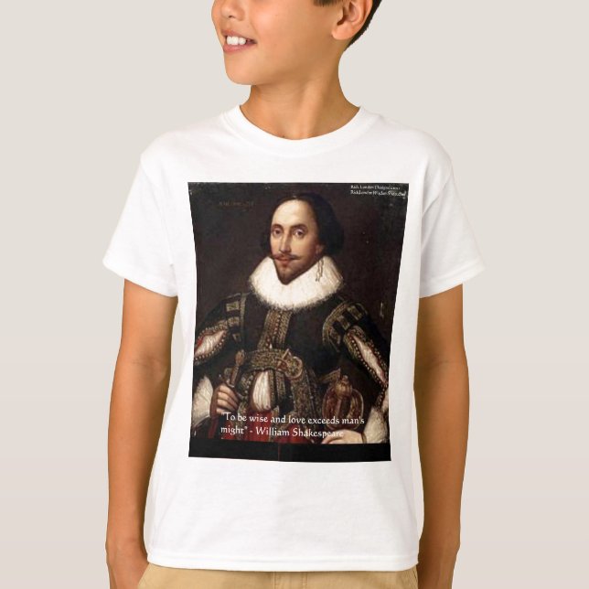 Camiseta Regalos y Tarjetas de Citas de Shakespeare "Amor/P (Anverso)