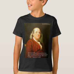 Camiseta Regalos y Tarjetas de la Cita de Ben Franklin (Qué