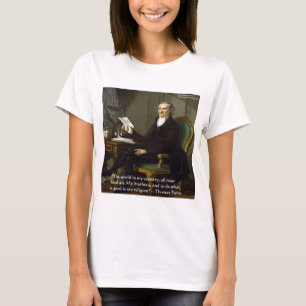 Camiseta Regalos y Tarjetas de la cita de Thomas Paine "Mis