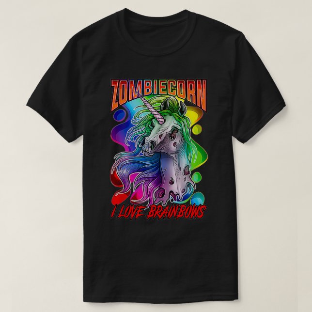 Camiseta Regalos Zombiecorn Zombiecorn De Gótico Para Adole (Diseño del anverso)