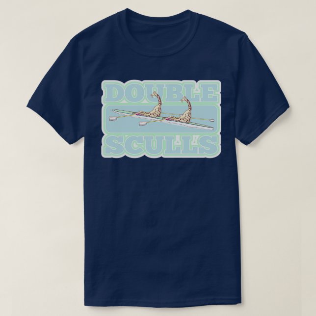 Camiseta Regata de remo doble de jirafas (Diseño del anverso)