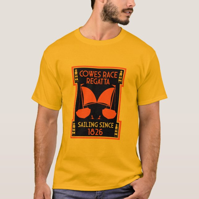 Camiseta Regata de yates de Cowes Isla de Wight (Anverso)