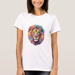 Camiseta Regenbogen Wolf Aquarell Portrait