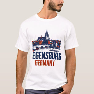Camiseta Regensburg Baviera horizonte a lo largo del río Da