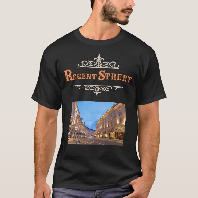 Camiseta Regent Street Men's T-Shirt in Black  (Anverso)