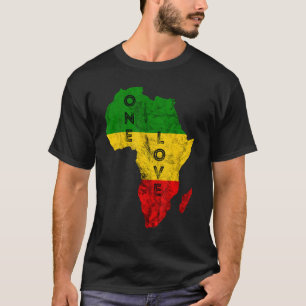 Camiseta Reggae Africa Map Rasta Regae Music Rastafari Afri