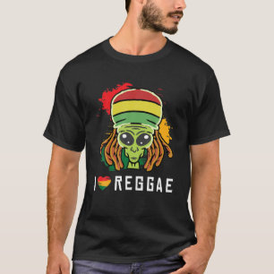 Camiseta Reggae Alien Rastafari Dreadlocks Reggaeton Jamaic