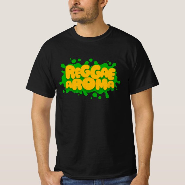 Camiseta Reggae Aroma Splash Typography Reggae T-Shirt (Anverso)