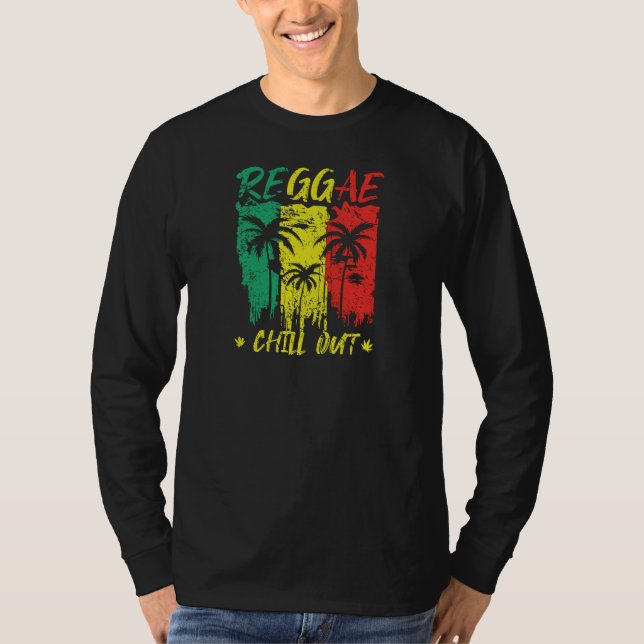 Camiseta Reggae Chill Out Design for Jamaica Music Fans (Anverso)