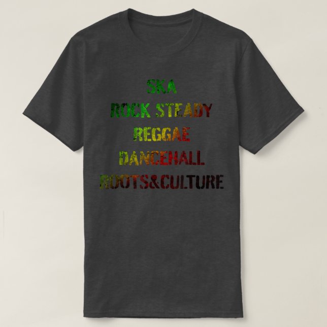 Camiseta Reggae de música dancehall de Jamaica para hombres (Diseño del anverso)