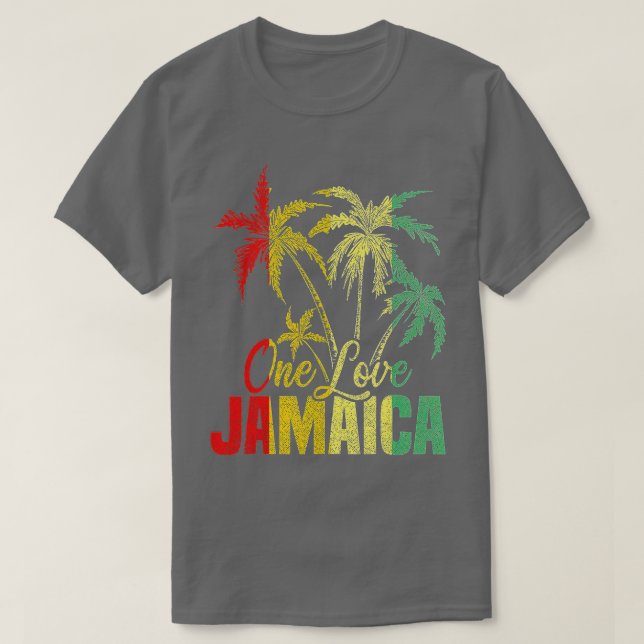 Camiseta Reggae de vacaciones caribeñas de One Love Jamaica (Diseño del anverso)
