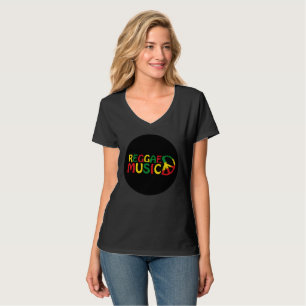 Camiseta Reggae Diseño musical, arte de reggae