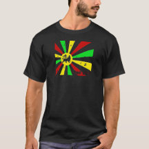 Camiseta reggae estilo bandeira
