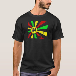 Camiseta reggae estilo bandeira