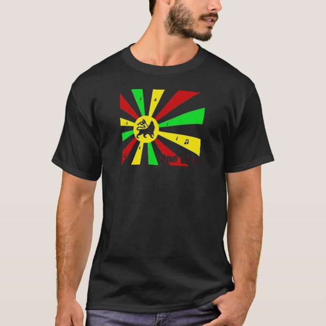 Camiseta reggae estilo bandeira  (Anverso)