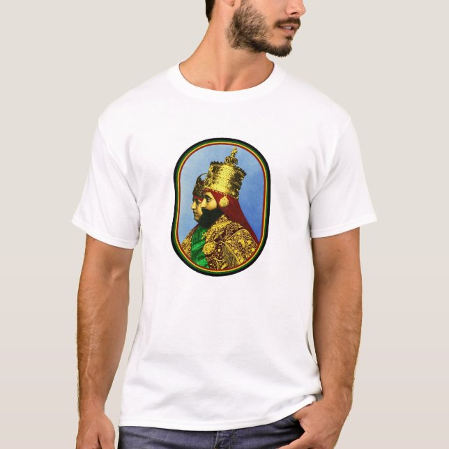 Camiseta Reggae Etiopía Jamaica de Haile Selassie Rasta (Anverso)