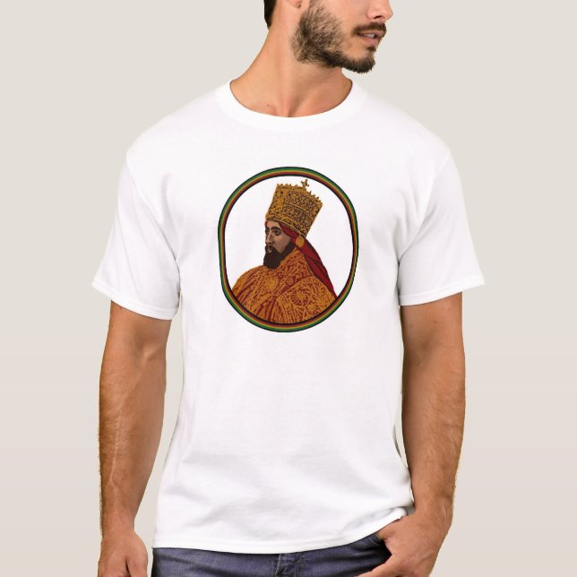 Camiseta Reggae Etiopía Jamaica de Haile Selassie Rasta (Anverso)