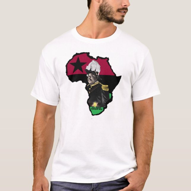 Camiseta Reggae Etiopía Jamaica de Marco Garvey Rasta (Anverso)