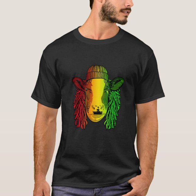 Camiseta Reggae Guay Cow Beef Dreadlocks Ox Rasta (Anverso)