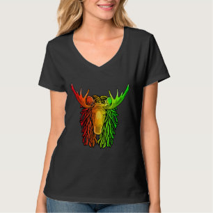 Camiseta Reggae Guay Moose Dreadlocks Rasta Dread Rastafar