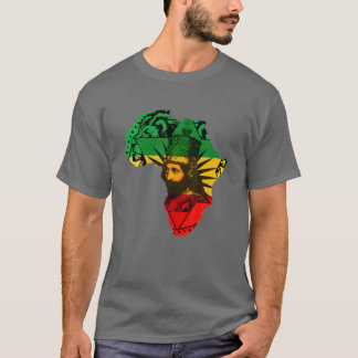 Camiseta Reggae Haile Selassie Rastafarian Jamaican Ethiopi