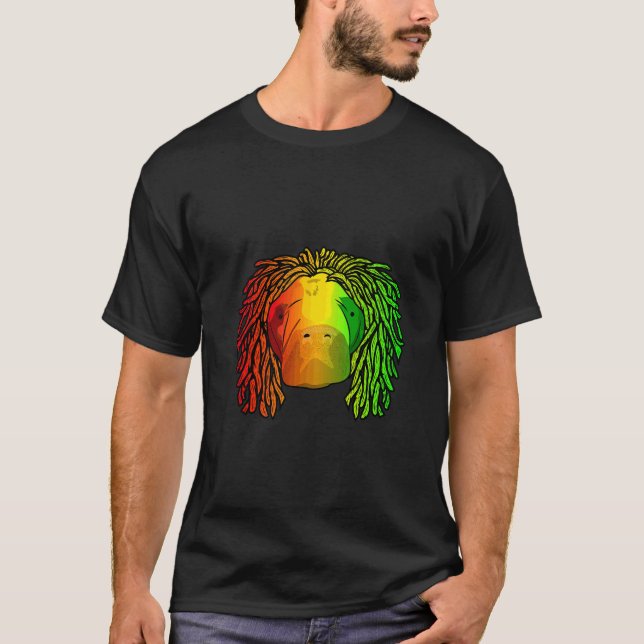 Camiseta Reggae Hombre Fresco Manatí Dreadlocks Dreadlocks  (Anverso)
