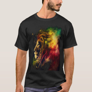 Camiseta Reggae Leon Rastafari Música Libertad Sion Jamaica