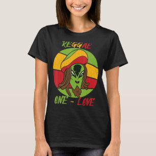 Camiseta Reggae Love Alien Jamaica Souvenir Rasta Music Ras