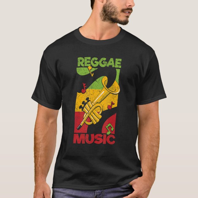 Camiseta Reggae Music Rastafari Rasta Jamaica Reggae (Anverso)