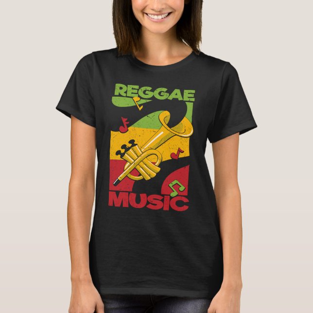 Camiseta Reggae Music Rastafari Rasta Jamaica Reggae (Anverso)