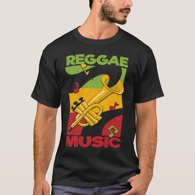 Camiseta Reggae Music Rastafari Rasta Jamaica Reggae (Anverso)